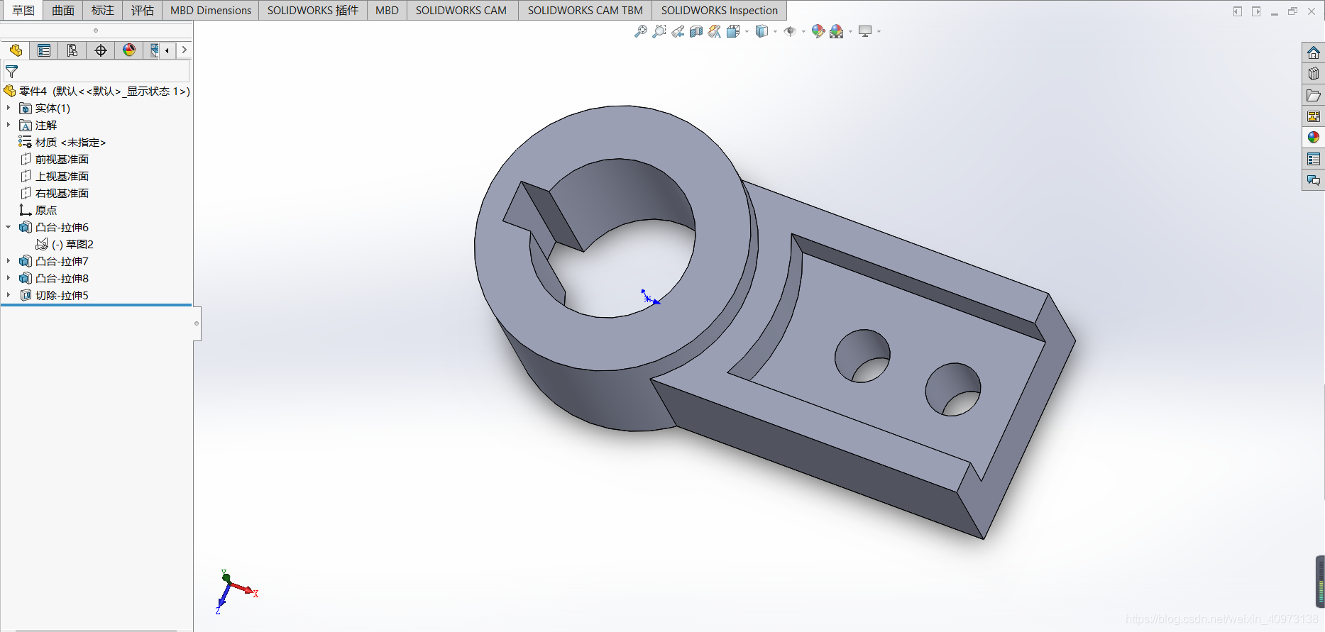 solidworks怎么斜着拉伸